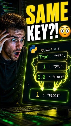 Python Logic is WEIRD! 🤯 {True: 'float'}? #shorts #shortsfeed