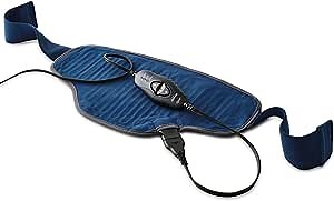 Sunbeam Heating Pad for Pain Relief | Standard Size Hot & Cold Therapy, 3 Heat Settings with Auto-Shutoff | Blue, 11-Inch x 21-Inch