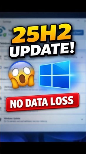 Windows 11 25H2 Upgrade Without Data Loss 🔥 EXE Method (23H2/24H2) #shorts #viralshorts