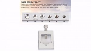 Safety Wire Drill Set, Carbon Steel Wire Lock Nut Drill Jig, Lockwire Nut & Bolt Drill Jig Tool, Wire Lock Nut and SAE Bolt Drill Jig for Maintenance