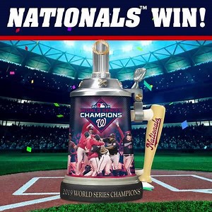 Raise a toast to your 2019 World Series Champions with this limited-edition Nationals stein. Click this link to shop: http://bit.ly/323nTKW | The Bradford Exchange