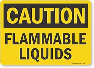 SmartSign “Caution - Flammable Liquids” Label | 10" x 14" Laminated Vinyl