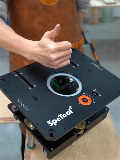Cleaner router table, faster bit changes. SpeTool Router Lift with dust port. 𝐑𝐨𝐮𝐭𝐞𝐫 𝐋𝐢𝐟𝐭 item No.P01002 Upgrade your workflow on our site 👉 𝘀𝗽𝗲𝘁𝗼𝗼𝗹𝘀.𝗰𝗼𝗺 👉𝐀𝐥𝐬𝐨 𝐚𝐯𝐚𝐢𝐥𝐚𝐛𝐥𝐞 𝐨𝐧 𝐀𝐦𝐚𝐳𝐨𝐧 #RouterLift #WoodshopUpgrade #ToolDurability #WorkshopEfficiency #WoodworkingCommunity #DustControl #Woodworking #RouterLift #ToolUpgrade #WorkshopHacks