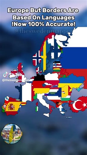 Europe But Borders Are Based On Language #europe #mapguide #map #geography #mapping #language