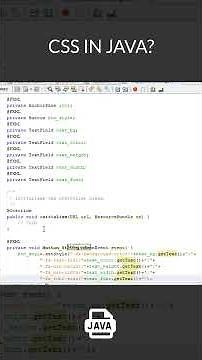 CSS in Java #java #javaprogramming #programming #javatutorial #javafx #shorts