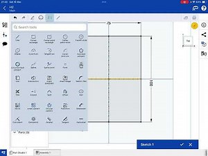 Onshape iPad Tutorial 5 (Rectangle & Mirror Tools)