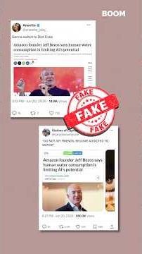 Did Jeff Bezos Really Tell Us To Stop Drinking Water? | Fact Check | BOOM #JeffBezos #FakeNews #News