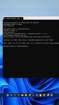 XAMPP: How to use MySQL Command Line Client #shorts