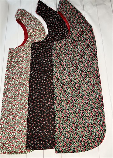 Handmade Adult Bib, Cherry Fabric Dignity Bib With Snap Closure, Washable Adult Clothing Protector - Etsy