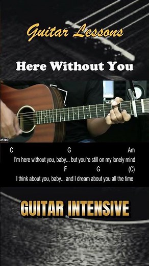 Here Without You - 3 Doors Down | EASY Guitar Tutorial with Chords / Lyrics - Guitar Lessons