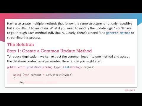 Creating a Generic Update Method for Multi-Database Interaction in C#