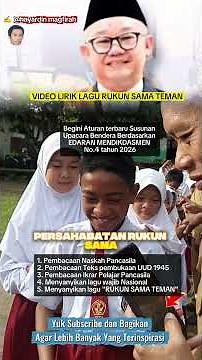 Video Lirik Lagu Rukun Sama Teman #rukunsamateman #videorukunsamateman