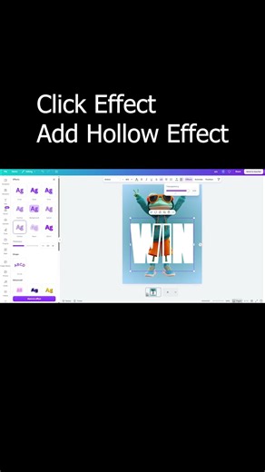 Canva Text Mask Effect | Put Images Inside WIN Text Easily