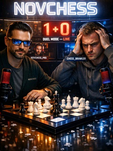 🔥 NOVCHESS — стримы и турниры 5 дней в неделю ♟ Стримы: Пн–Пт, старт в 12:30 / 13:00 / 13:30, до 16:30 (иногда до 17:30) 🏆 Турниры: Пн–Пт, старт в 14:00, до 15:30 (в понедельник в 13:30) 📍 Платформа: Chess.com 👑 Клуб NOVCHESS на Chess.com ♞ Также есть клуб на Lichess — NovChess 📅 Расписание — в клубе NOVCHESS 📢 Все анонсы — в Telegram NOVCHESS и в клубе NOVCHESS 🔗 Все ссылки — в клубе NOVCHESS и под шапкой профиля Chess.com (NovChess_GM) ℹ️ Если возникают проблемы с Chess.com — переходим 