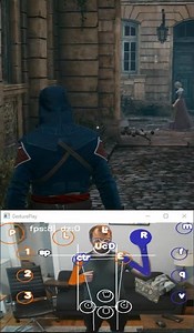Playing Assassin's Creed with my gesture controller — no controller needed!