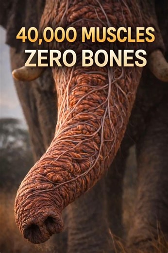 40,000 Muscles, Zero Bones: Elephant Trunk Explained #Elephant #Animal #Muscular #Biology #trunks