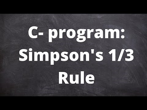 C-Program: Simpson's one by third rule
