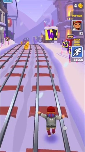 Winter Run in Subway Surfers ❄️🔥 | Snow Track Coin Rush Gameplay 2026