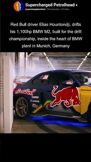 BMW M2 drift inside bmw plant in germany