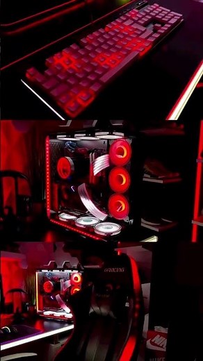 Raging Flames: Red Theme Gaming Setup Showcase for an Intense Gaming Experience