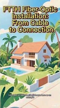 3D animation shows full FTTH fiber wiring process for Southeast Asia self-built house.