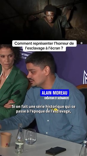 Montrer la violence à l’écran, est-ce forcément la glorifier ? 🤔 Lors de la conférence de presse sur la série Enchaînés disponible sur @France.tv, le créateur Alain Moreau revient sur cette question essentielle. #seriesmania #series #onregardequoi #esclavage