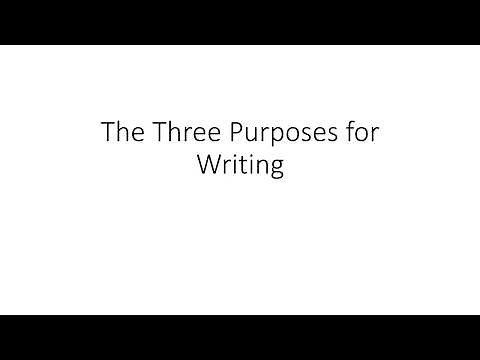 The Three Purposes for Writing