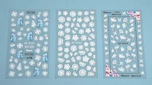 Watch Smallbudi 3 Sheet 3d Exquisite Flower Nail Art Stickers on Amazon Live