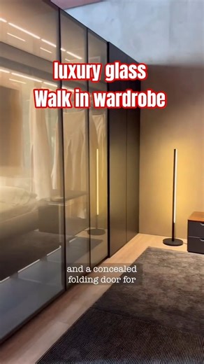 Luxury Glass Wardrobe Design | Modern Bedroom Storage Ideas#feedshorts #youtubeshorts #home #viral