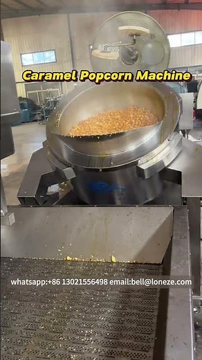 caramel popcorn machine maker automatic large popcorn coating popping machine#popcornmachine