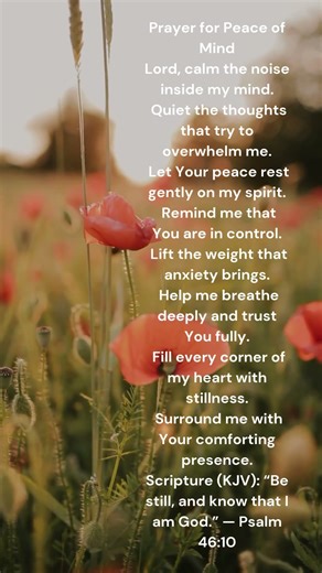 Prayer for Peace of Mind
