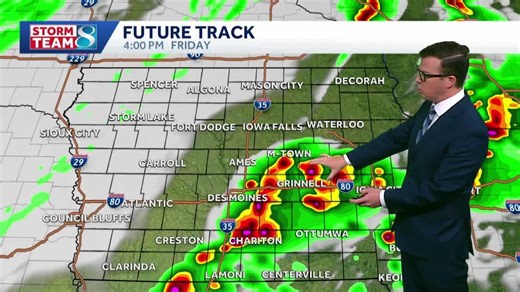 Iowa weather: Storms move out of central Iowa heading into much cooler weekend