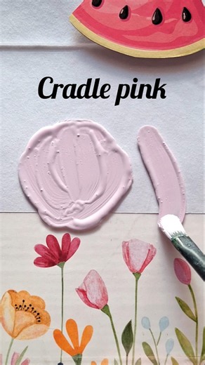 Making of Cradle pink colour by acrylics | acrylic colour mixing for Cradle pink #pink #colourmixing