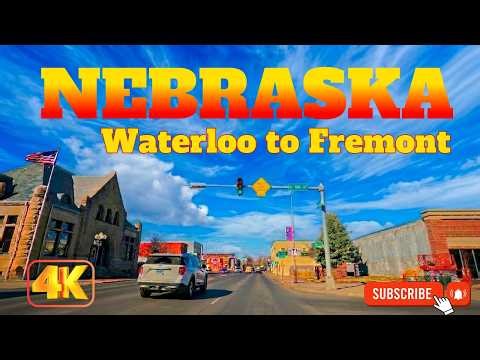 Nebraska Road Trip | Drive From Waterloo to Fremont Travel | Most Beautiful Towns in America | 2026