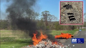 Fire officials urges proper disposal of lithium-ion batteries after recycling truck fire