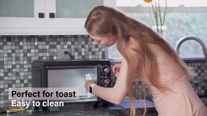 Simple Deluxe Toaster Oven with 20Litres Capacity,Compact Size Countertop Toaster, Easy to Control with Timer-Bake-Broil-Toast Setting, 1200W, Stainless Steel,16x11in,Black,Extra Large