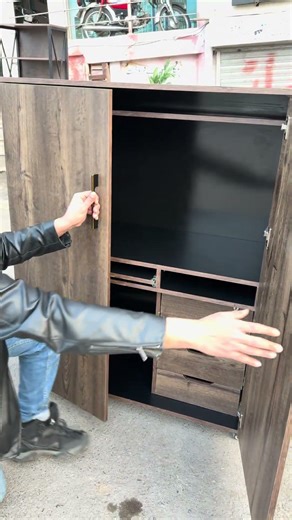 Hidden Computer Table in Cupboard Design | Space Saving Desk #computertable #shorts