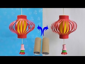 How To Make A Lantern From Toilet Paper Roll And Cardboard | DIY Mid-Autumn Festival Craft