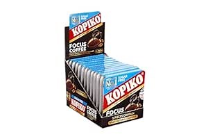 Kopiko Focus Coffee Candy – Have 80mg Caffeine per 2 Pieces for Energy & Mental Focus – Sugar-Free Hard Candy with Real Indonesian Coffee Extract (12 Pack w/4 Candies Each)