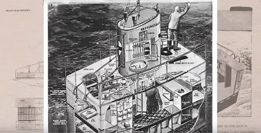 Inside an English Channel WWII Rescue Buoy