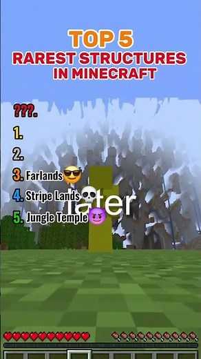 TOP 5 RAREST STRUCTURES IN MINECRAFT😳