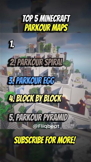 Top 5 INSANE Minecraft Parkour Maps #Shorts 🔥