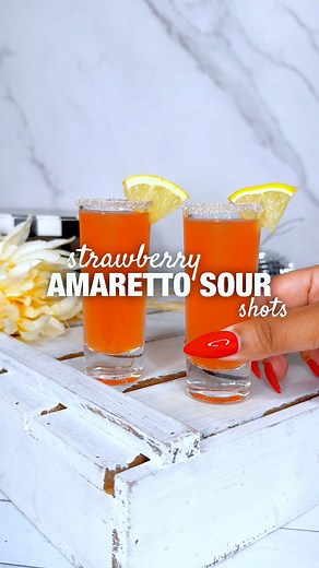 9.3K views · 158 reactions | Strawberry Amaretto Sour Shots ✨ #recipe #recetas | Cocktails With Whiskeyy | Facebook
