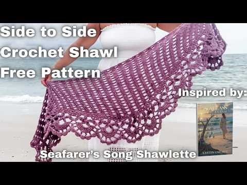 Side to Side Crochet Shawlette | Seafarer's Song | Part 1 of 2 Shawl Body
