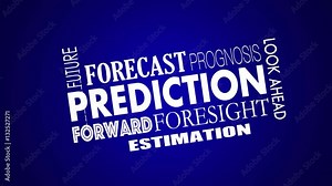 Prediction Words Future Look Ahead Forecast 3d Animation