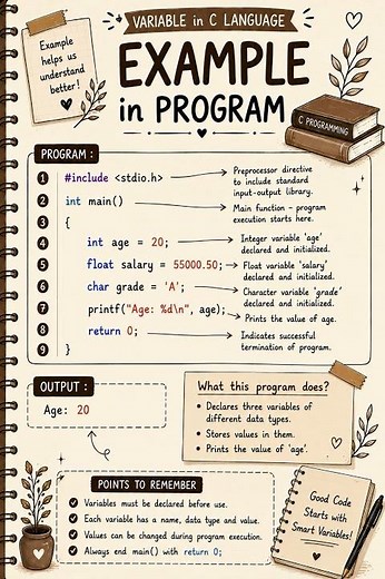 Variables in C Explained 🔥 | C Programming Basics | #coding