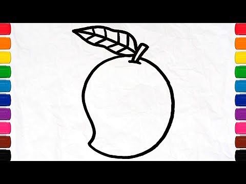 How to Draw Mango Easy | Mango Drawing and Coloring for Kids | Drawing for Kids