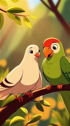 The Story of Kabutar and Tote Friendship ai animation cartoons for ki