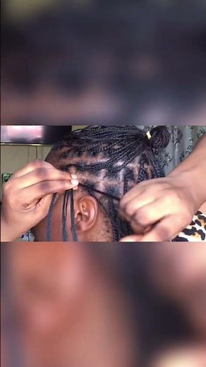 Easiest DIY small knotless box braids ever! 🚫No rubber band / Tension free / Crochet method #shorts