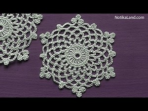 How to Crochet Snowflake Pattern Ornament EASY Tutorial